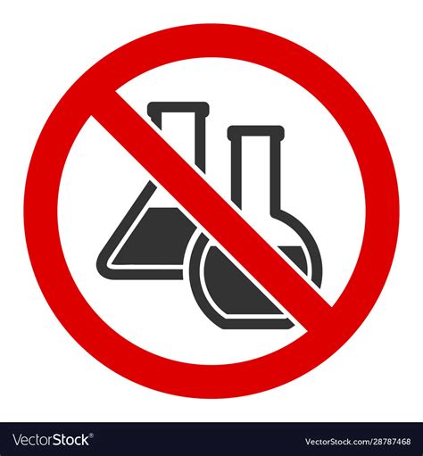 Flat No Chemicals Icon Royalty Free Vector Image