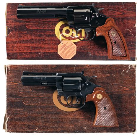 Two Boxed Colt Double Action Revolvers A Colt Boa Double Limited