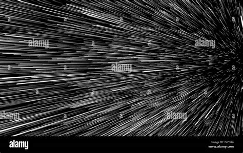 3d Illustration Of Star Trails At Universe On Black Background Stock