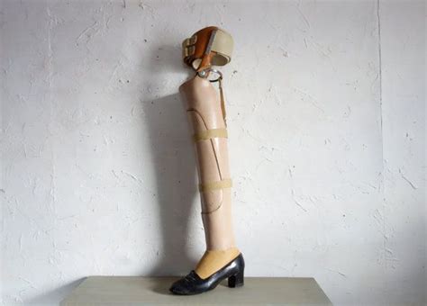 Antique Prosthetic Leg 1940s Fake Leg Prosthetic Limb Etsy