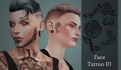Two Simmer Sisters — Quirky Kyimus Face Tattoos Sweet Sims 4 Finds