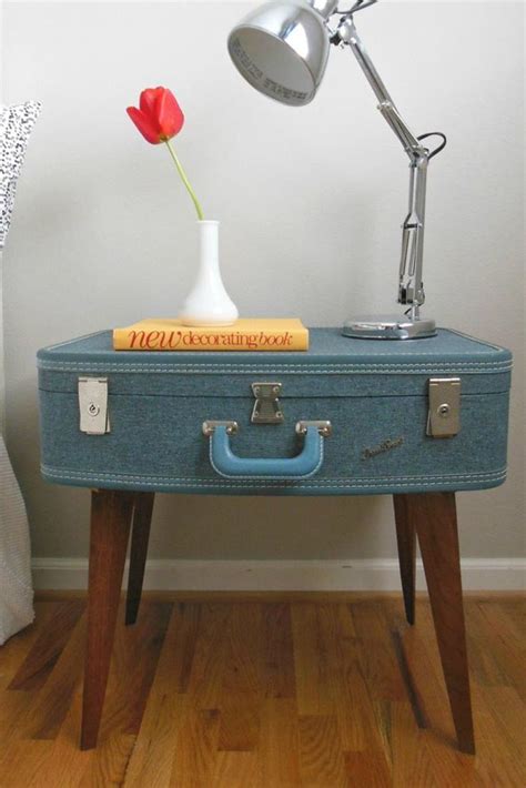 Upcycling Ideas Luggage Bedside Table Recycled Furniture Handmade