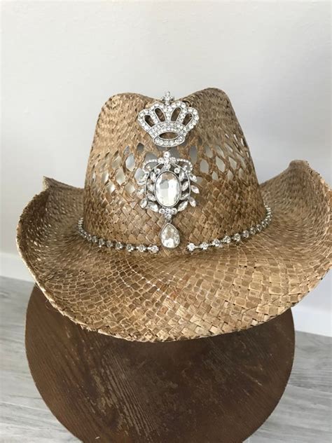 Cowboy Hat With Bling Bling Cowgirl Hat Blingy Rhinestones Etsy