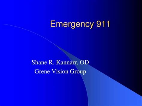 Ppt Emergency 911 Powerpoint Presentation Free Download Id4278697