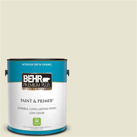 Behr Premium Plus 1 Gal 73 Off White Satin Enamel Low Odor Interior