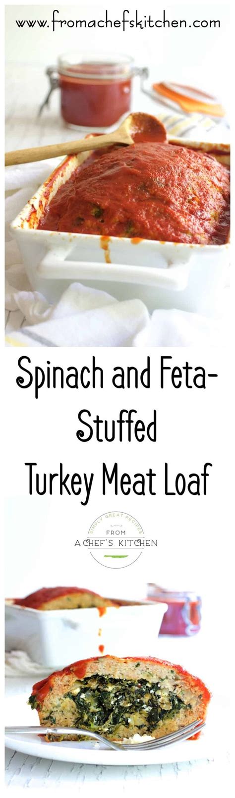 Almond flour and parmesan add flavor and keep the juices in. Spinach Feta Stuffed Turkey Meatloaf is light and healthy with a side of vegetables right inside ...