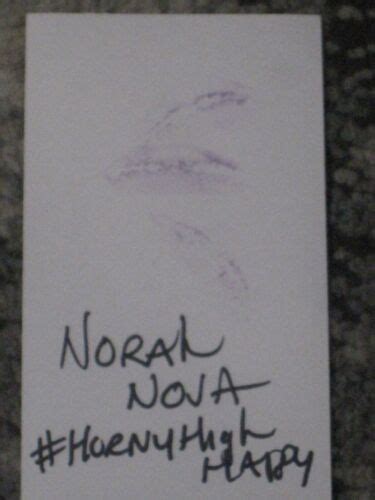 Porn Star Norah Nova Signed Lipstick Kiss Print 3x5 Card Autograph Ebay