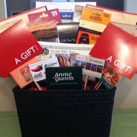 Maybe you would like to learn more about one of these? Auction & Raffle Basket Idea: Gift card basket. Great for ...
