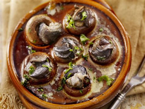 French Escargot Stuffed Mushrooms Recipe