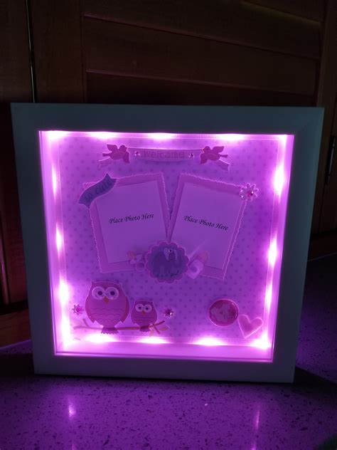 It's a Girl - Light Up Shadow Box Picture Frame