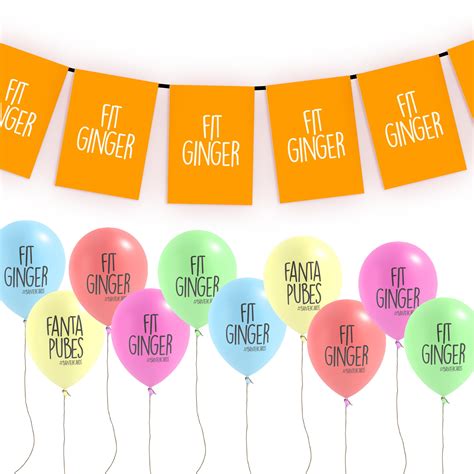 Fit Ginger Bundle Funny Bunting Birthday Banners Funny Banners Banter Cards