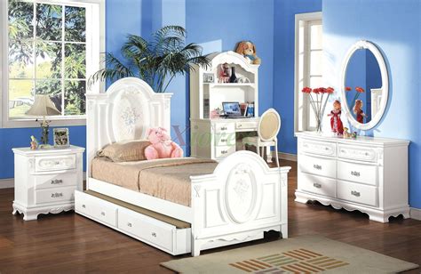 Looking to completely furnish your child's room? Kids Bedroom Furniture Set with Trundle Bed and Hutch 174 ...