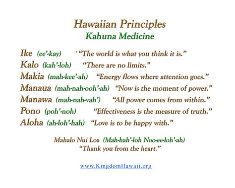 Ancient Hawaiian Spirituality Kahuna Magik Hawaiian Words And