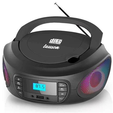 Buy Lauson Woodsound Llb598 Portable Cd Player With Speakers Small