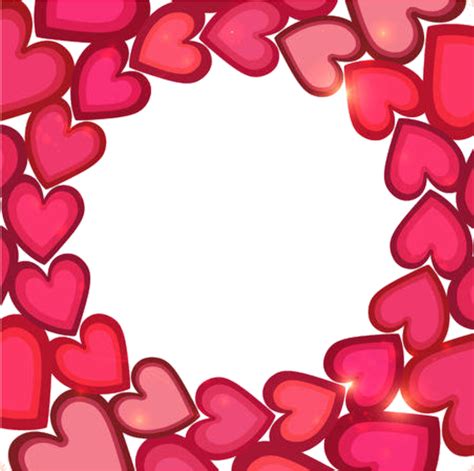 Borders Frames Hearts Heart Love Frame Border Bright Pink Free