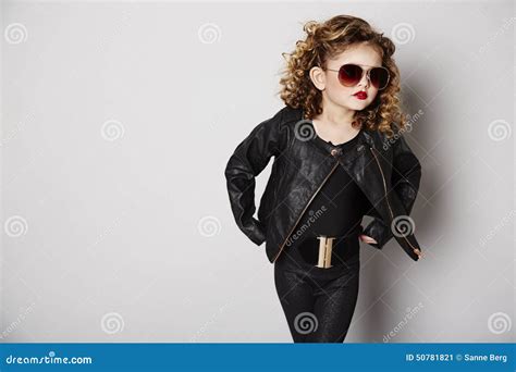 Cool Girl In Leather Jacket With Attitude Stock Image Image Of Girls