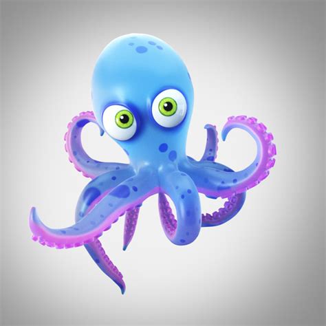 3d Cartoon Octopus
