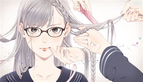 Braids Original Characters Anime Anime Girls Glasses