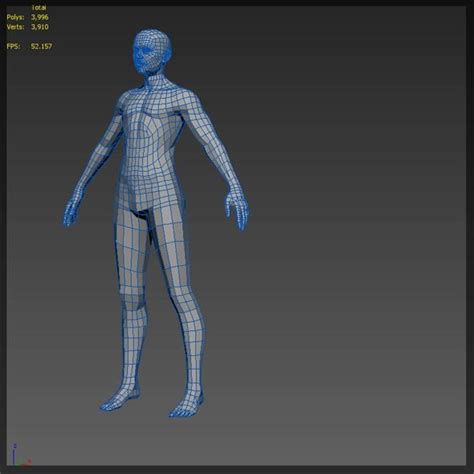 Generic Low Poly Basemesh Male 3d Model Cgtrader Low