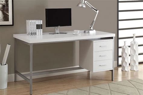 Whether you are buying a desk for a home office or you want a product that can easily fit into a the desk is made from manufactured wood and comes with a beautiful white finish that can easily blend. Modern Computer Desk White Wood for Home Office ...