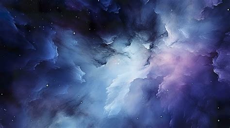 Subtle Galaxy In Purple And Blue And Black And White Color Ai
