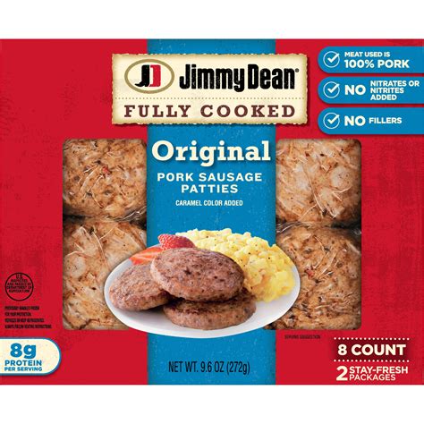 Jimmy Dean Fully Cooked Pork Breakfast Sausage Patties Original