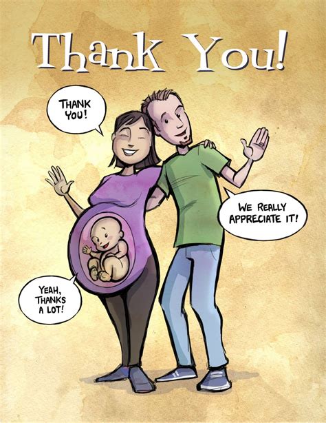 Don't be afraid to get quirky when creating your greeting and handpick one of these amusing quotes for a baby shower. Art of Joshua Armstrong: Baby Shower Thank You Card