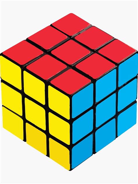 Rubix Cube Hex Sticker Sticker For Sale By Blakethedead Redbubble