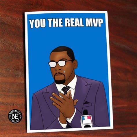 You The Real Mvp Card Funny Thank You Card By Nostalgiacollect