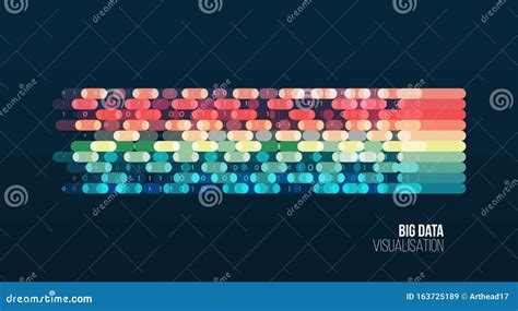 Big Data Visualization Abstract Background With Lines Array And Binary