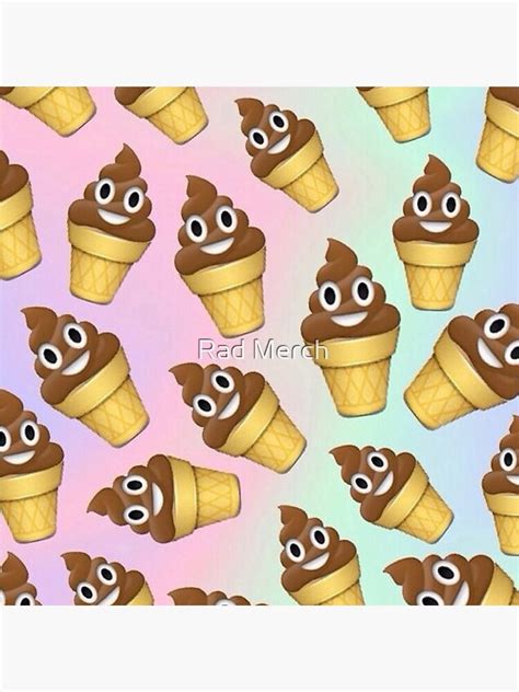 Poop Emoji Ice Cream Cone Design Sticker For Sale By Bendeano Redbubble