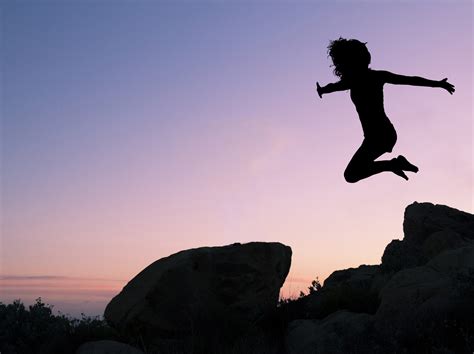 Girl Leaping Off Rock Free Stock Photo Public Domain Pictures