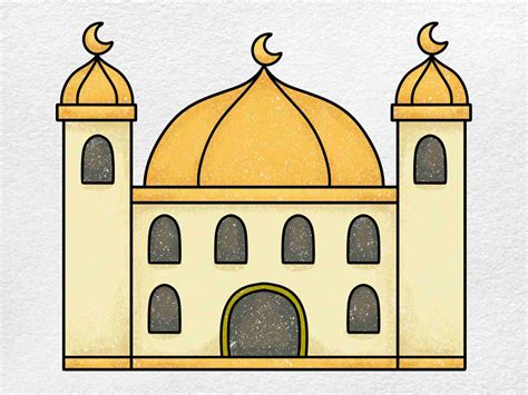How To Draw A Mosque Helloartsy
