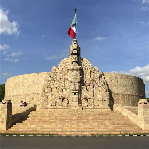 Merida Mexico The Grand Monument To The Fatherland On The Broad