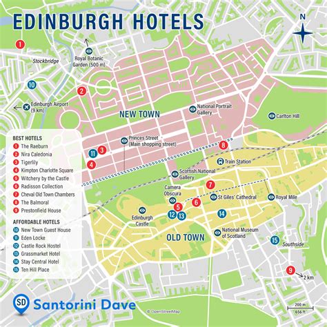 Edinburgh Hotel Map