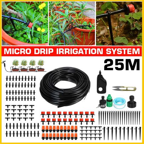 25m Diy Automatic Micro Drip Irrigation System Garden Irrigation Spray