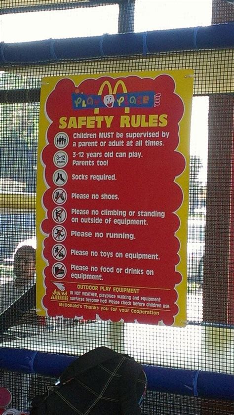 Play Place Safety Rules Yelp