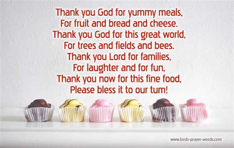 Prayer For Blessing The Food Churchgistscom