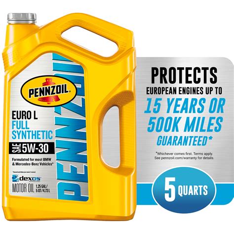 Pennzoil Platinum Euro L 5W-30 Motor Oil, 5 Cuartos in Costa Rica at