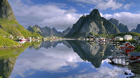 Hd Wallpaper Lofoten Islands Norway Panorama Of Reinebringen One Of