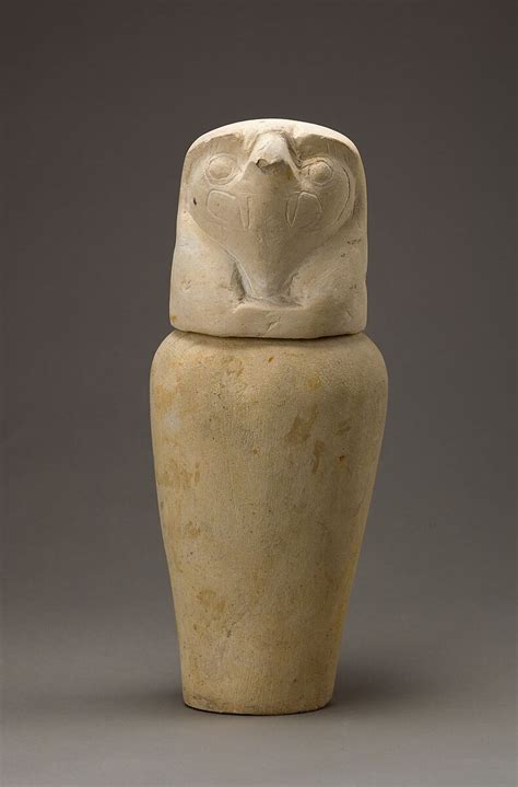 Canopic Jar With Falcon Head Third Intermediate Period The