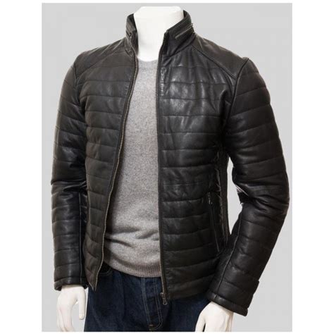 Black Quilted Leather Jacket Biker Black Leather Jacket