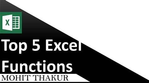 Top 5 Excel Functions Super Easy Indexmatchchoosevlookupifsumproduct Sumproduct If