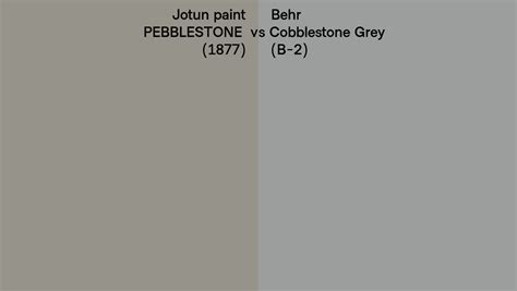 Jotun Paint Pebblestone 1877 Vs Behr Cobblestone Grey B 2 Side By