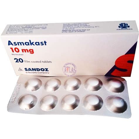 Asmakast 10 Mg Montelukast 30 Film Coated Tablets