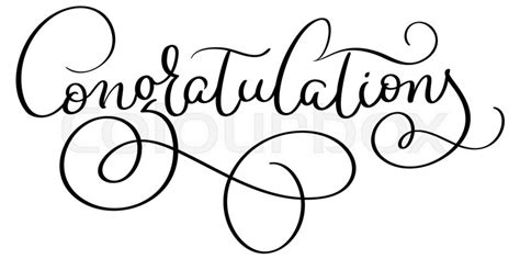 Congratulations Word On White Stock Vector Colourbox