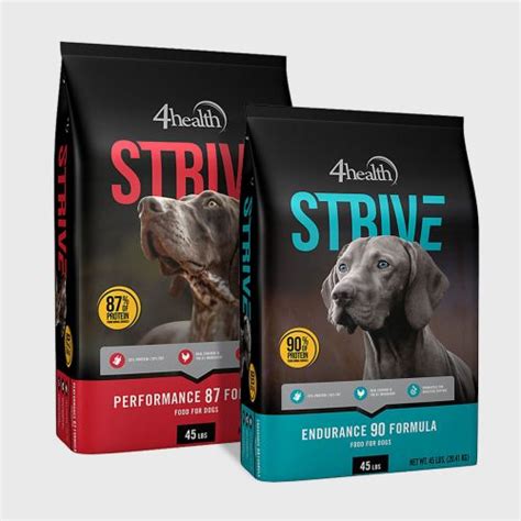 After reviewing the top five ingredients of 4health dog food (chicken, chicken meal, cracked pearled barley, millet, and brewers rice), we would say that 4health dog food is a solid brand that indeed delivers a whole lotta bang for the buck! 4health Strive | Tractor Supply Co.