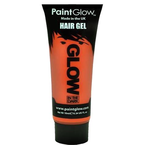 After use, simply remove using shampoo and water. Paint Glow - Glow In The Dark Hair Gel - Orange - 13ml