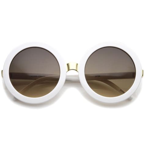 Womens Retro Bold Oversized Jackie O Round Sunglasses 56mm Round Sunglasses Oversized Round