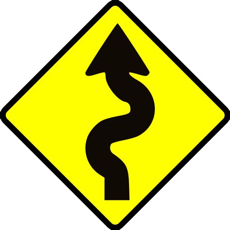 Road Traffic Sign Clip Art Winding Road Clipart Png Download 800